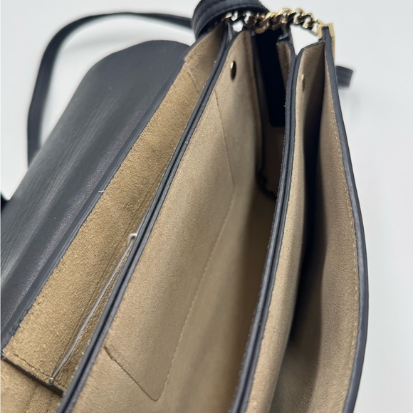 Auth Chloe Black Suede Leatherr Faye Small Crossbody Bag - Picture 15 of 15
